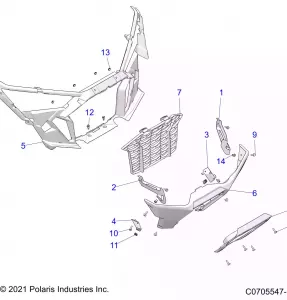 BODY, FRONT BUMPER - Z21R4U92AN/BN (C0705547-1)