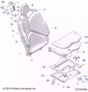 BODY, Сидение ASM., REAR, PREMIUM/DELUXE - Z21R4U92AN/BN (C0703789-3)