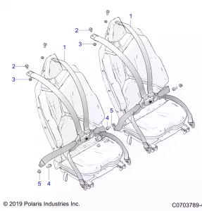 BODY, Сидение BELT MOUNTING, REAR, PREMIUM/DELUXE - Z21R4U92AN/BN (C0703789-4)