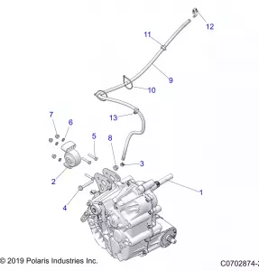 DRIVE TRAIN, MAIN GEARCASE MOUNTING - Z21R4U92AN/BN (C0702874-2)