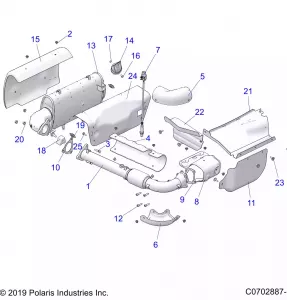 ENGINE, Выхлопная система SYSTEM - Z21R4U92AN/BN (C0702887-1)