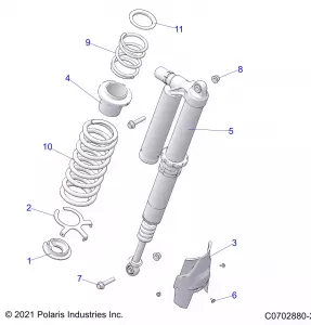 SUSPENSION, REAR SHOCK MOUNTING, DELUXE - Z21R4U92AN/BN (C0702880-2)