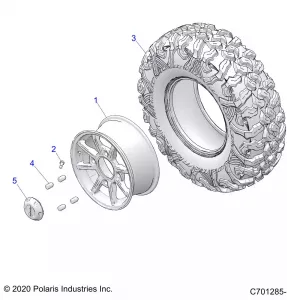 WHEELS, FRONT - Z21R4U92AN/BN (C701285-1)