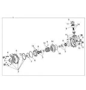 DRIVE TRAIN, FRONT GEARCASE - Z21R4C92AL/AX/BL/BX (702700)