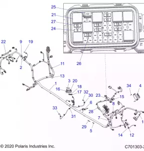 ELECTRICAL, WIRE HARNESS, CHASSIS - Z21R4C92AL/AX/BL/BX (C701303-2)