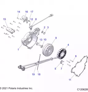 ENGINE, STATOR AND FLYWHEEL - Z21R4C92AL/AX/BL/BX (C1206285)