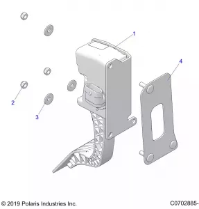 ENGINE, THROTTLE PEDAL - Z21R4C92AL/AX/BL/BX (C0702885-1)