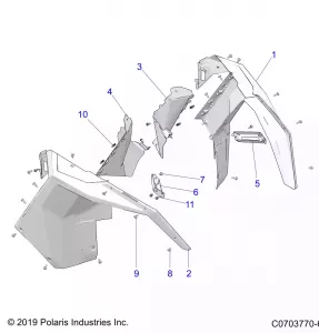 BODY, FRONT FENDER - Z21R4C92AL/AX/BL/BX (C0703770-6)