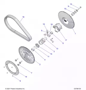 DRIVE TRAIN, SECONDARY CLUTCH - Z21R4C92AL/AX/BL/BX (C0705225)