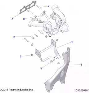 ENGINE, TURBO CHARGER MOUNTING - Z21R4C92AL/AX/BL/BX (C1205828-7)