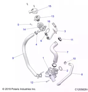 ENGINE, WATERPUMP AND BYPASS - Z21R4C92AL/AX/BL/BX (C1205828-5)