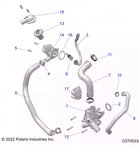 ENGINE, WATERPUMP AND BYPASS - Z21R4C92BF (C0705332)