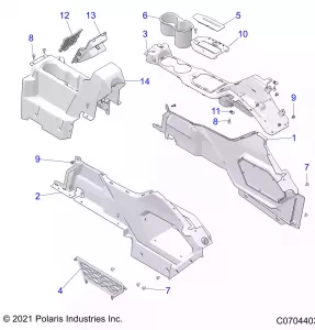 BODY, CENTER CONSOLE - Z21R4E92BD/BJ (C0704403)