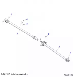 DRIVE TRAIN, FRONT PROP SHAFT - Z21R4E92BD/BJ (C0704361)