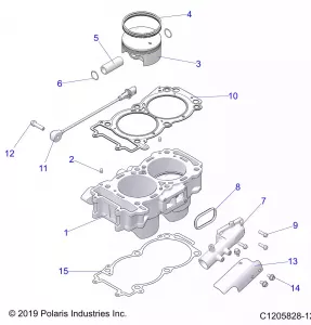 ENGINE, CYLINDER AND PISTON - Z21R4E92BD/BJ (C1205828-12)