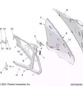 BODY, DOORS, REAR, PREMIUM/DELUXE - Z21R4F92AH/BH (C0703035-5)