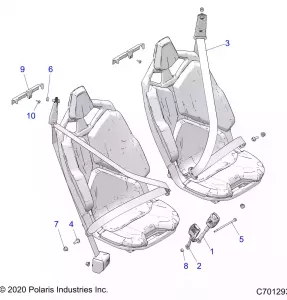 BODY, Сидение BELT MOUNTING, FRONT, STANDARD - Z21R4F92AH/BH (C701293)