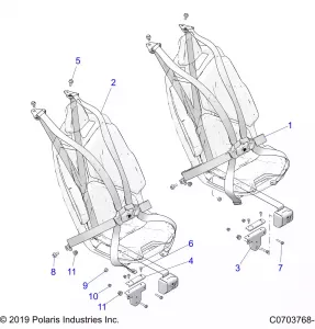 BODY, Сидение BELT MOUNTING, PREMIUM/ULTIMATE - Z21RAC92AL/AX/BL/BX (C0703768-1)