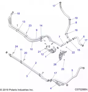 ENGINE, Охлаждение ROUTING MANIFOLD - Z21RAC92AL/AX/BL/BX (C0702889-2)