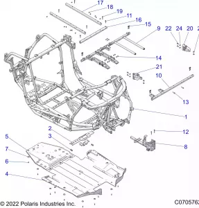 CHASSIS, MAIN Рама AND SKID PLATES - Z21RAC92BF (C0705762)