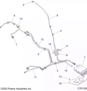 BODY, Топливная система LINES, EVAP - Z21RAE92BG/BS (C701308)