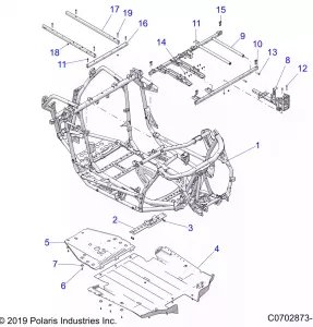 CHASSIS, MAIN Рама AND SKID PLATES - Z21RAE92AG/AS/BG/BS (C0702873-1)