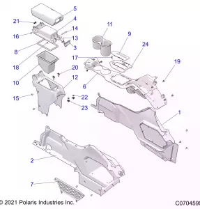 BODY, CENTER CONSOLE - Z21RAE92BD/BJ (C0704599)