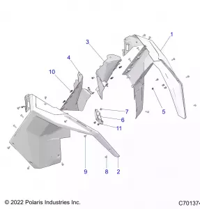 BODY, FRONT FENDER - Z21RAE92BD/BJ (C701374)