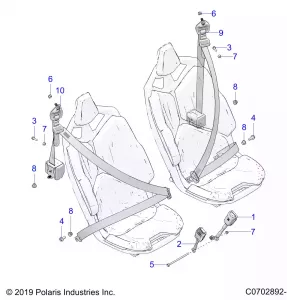 BODY, Сидение BELT MOUNTING, STANDARD - Z21RAE92BD/BJ (C0702892-1)