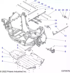 CHASSIS, MAIN Рама AND SKID PLATES - Z21RAD92BB/BK (C0705762)