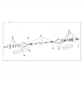 DRIVE TRAIN, HALF SHAFT, FRONT - Z21R4D92BB/BK (702694)