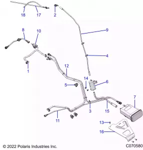 FUEL SYSTEM, LINES, EVAP - Z22R4D92BB/BK (C0705801)