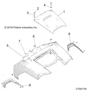 BODY, HOOD and FRONT BODY WORK - Z21CHA57A2/K2/E57AK (C700178-3)