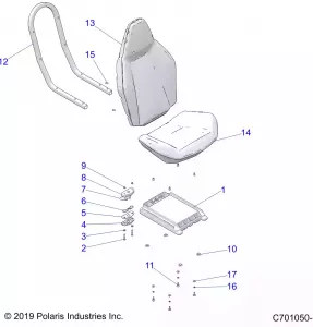 BODY, Сидение ASM. - Z21CHA57A2/K2/E57AK (C701050-1)