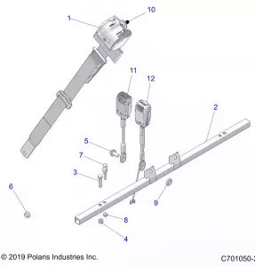 BODY, Сидение MOUNTING and BELTS - Z21CHA57A2/K2/E57AK (C701050-2)