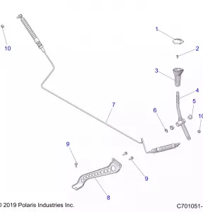 DRIVE TRAIN, GEAR SELECTOR - Z21CHA57A2/K2/E57AK (701051-1)