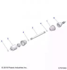 DRIVE TRAIN, HALF SHAFT, REAR - Z21CHA57A2/K2/E57AK (C701042-1)