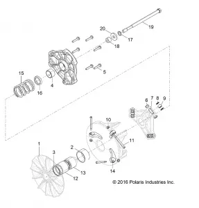 DRIVE TRAIN, PRIMARY CLUTCH - Z21CHA57K2 (701320)