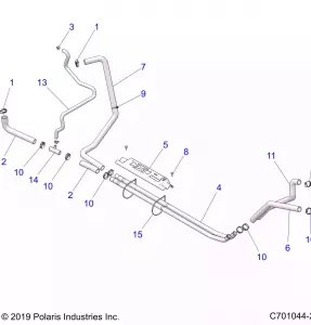 ENGINE, Охлаждение HOSES - Z21CHA57A2/K2/E57AK (C701044-2)