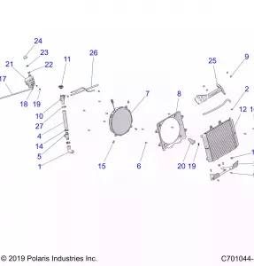 ENGINE, Охлаждение - Z21CHA57A2/K2/E57AK (C701044-1)