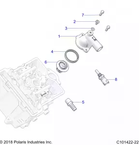 ENGINE, THERMOSTAT AND COVER - Z21CHA57A2/K2/E57AK (C101422-22)