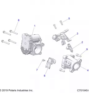 ENGINE, THROTTLE BODY AND Топливная система RAIL - Z21CHA57A2/K2/E57AK (C701045-5)