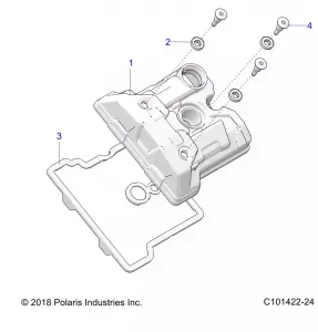 ENGINE, Клапанная крышка - Z21CHA57A2/K2/E57AK (C101422-24)