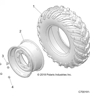 WHEELS, FRONT - Z21CHA57K2 (C700191-2)