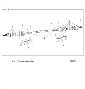 DRIVE TRAIN, FRONT HALF SHAFT - Z21ASE99A5/B5/K99A4/B4 (701876)