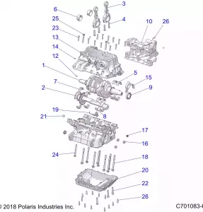 ENGINE, Картер AND CRANKSHAFT - Z21ASE99A5/B5/K99A4/B4 (C701083-6)