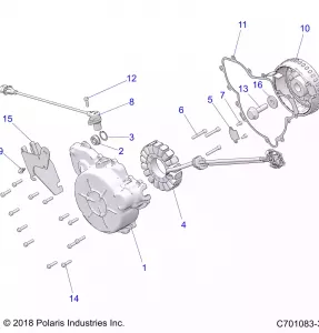 ENGINE, STATOR and COVER - Z21ASE99A5/B5/K99A4/B4 (C701083-3)