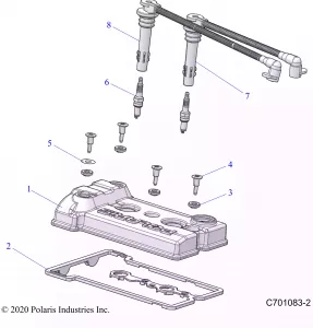 ENGINE, Клапанная крышка, SPARKPLUGS and WIRES - Z21ASE99A5/B5/K99A4/B4 (C701083-2)