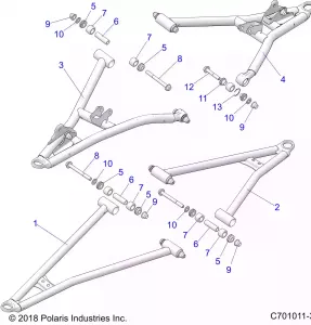 SUSPENSION, FRONT CONTROL ARMS - Z21ASE99A5/B5/K99A4/B4 (C701011-3)