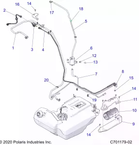 BODY, Топливная система LINES, EVAP - Z21PAE92BE/BN/L92BL/BT (C700317-1)